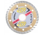  Diamant-Trennscheibe EC 220 mit kontinuierlicher turbo Rand 7mm Höhe.115 mm Allzweck (Univesal) für Trockenbearbeitung